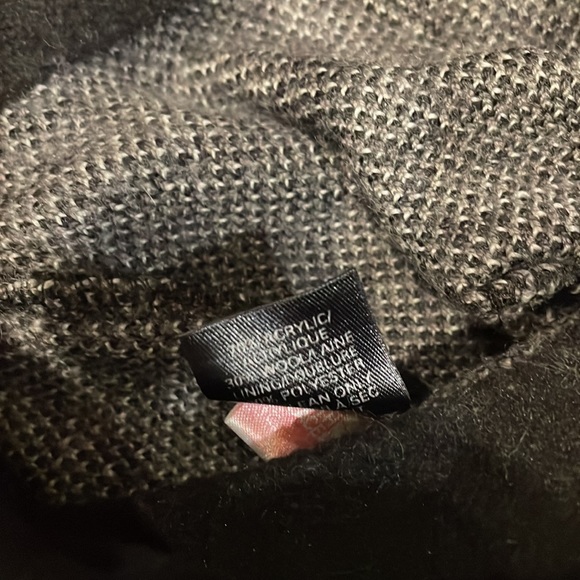 The North Face Black Gray Argyle Beanie Wool Blend Cap - Picture 6 of 6